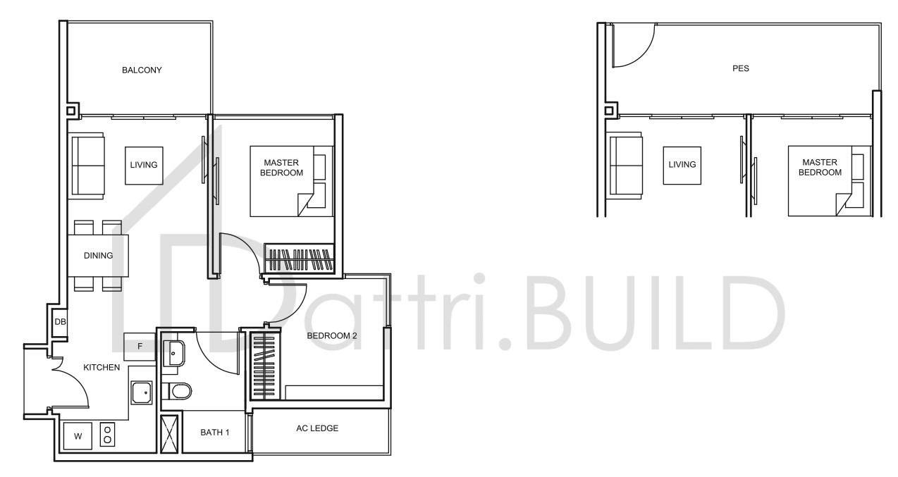 THE GLADES Bs2-P floorplan (watermarked)