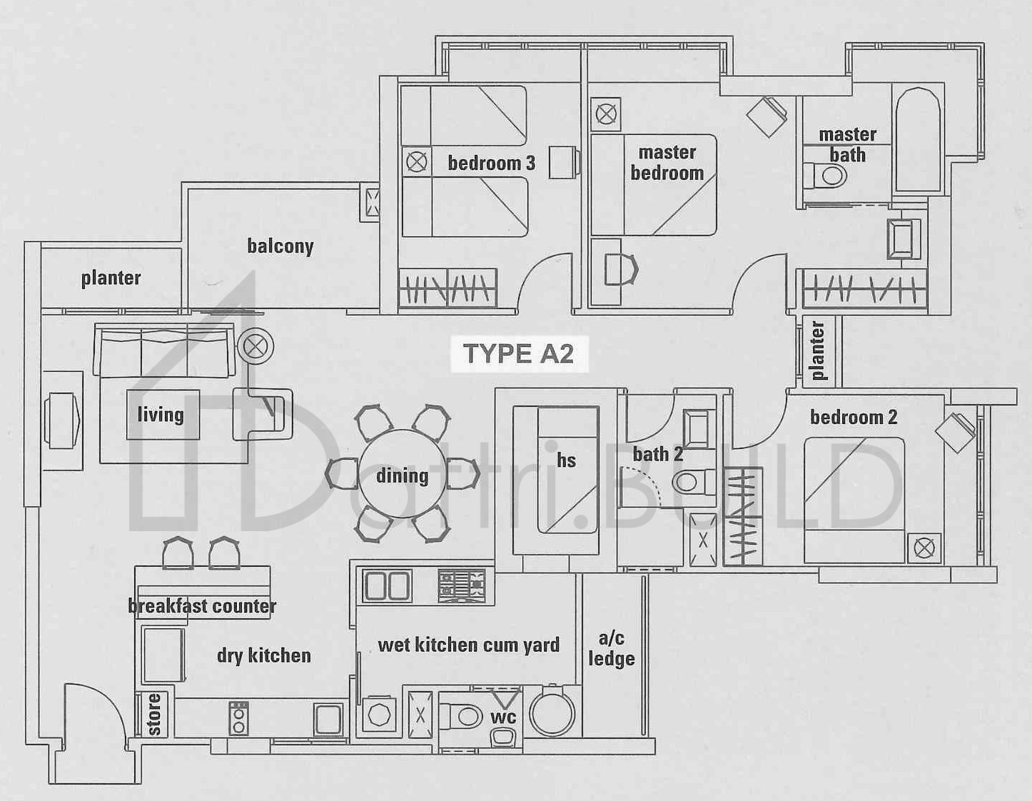 DE ROYALE A2 floorplan (watermarked)