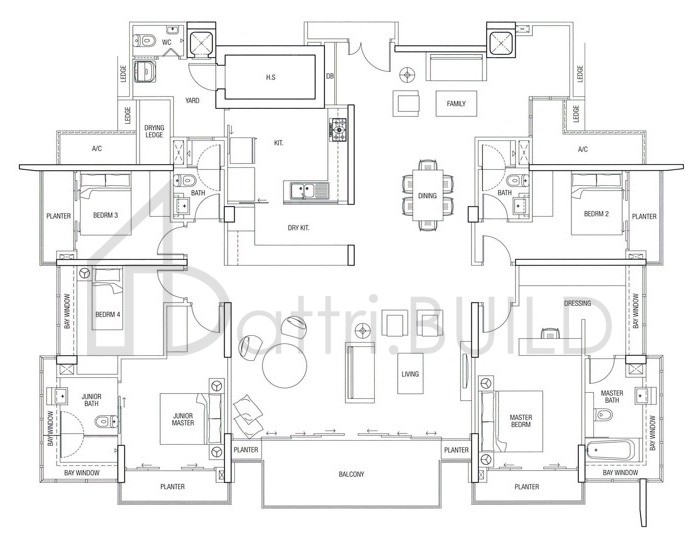 THE PARC CONDOMINIUM E2 floorplan (watermarked)