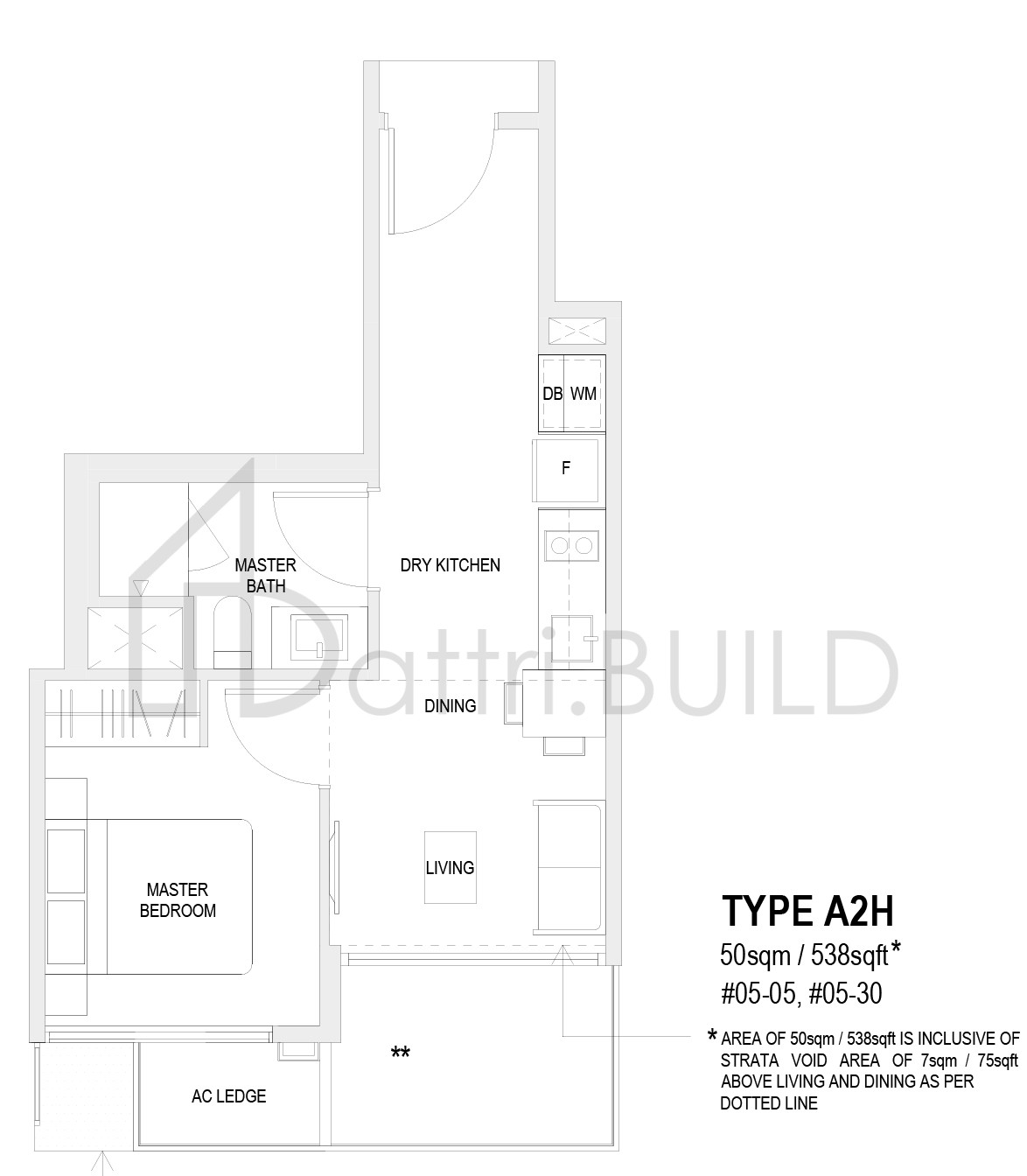 THE VERANDAH RESIDENCES A2H floorplan (watermarked)