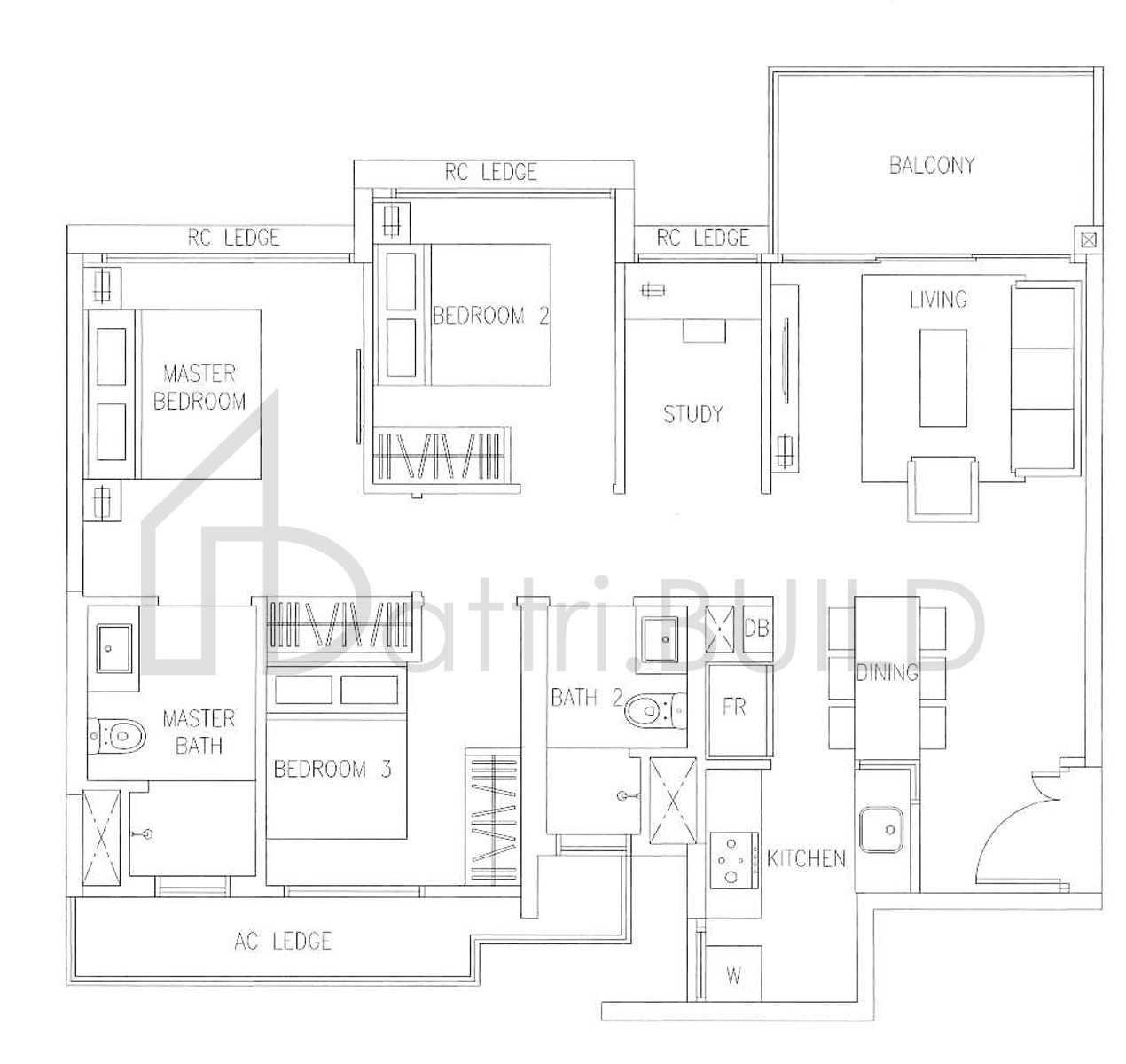 THE VISIONAIRE C3 floorplan (watermarked)