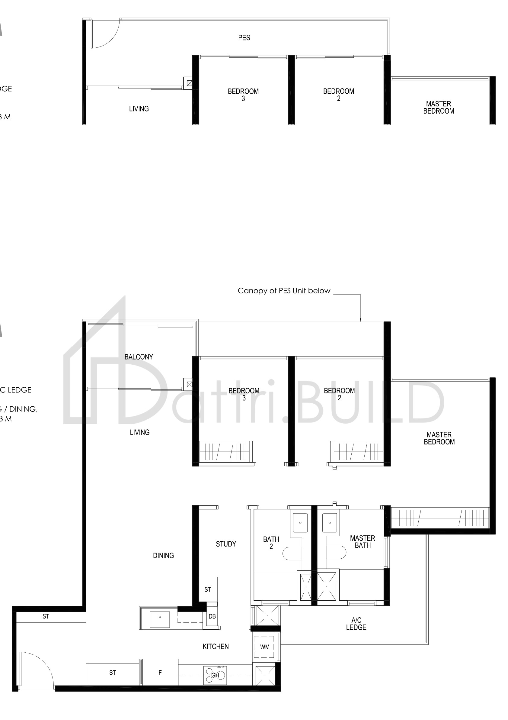 DAINTREE RESIDENCE C3a-P floorplan (watermarked)