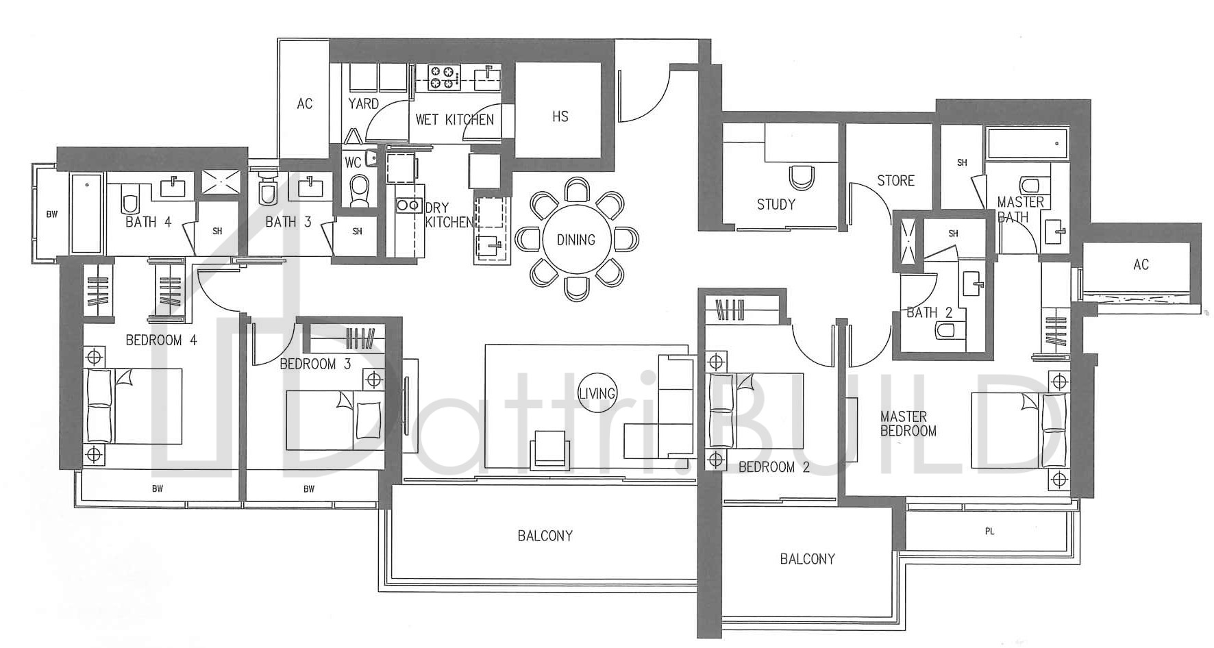 CONCOURSE SKYLINE D1-b floorplan (watermarked)