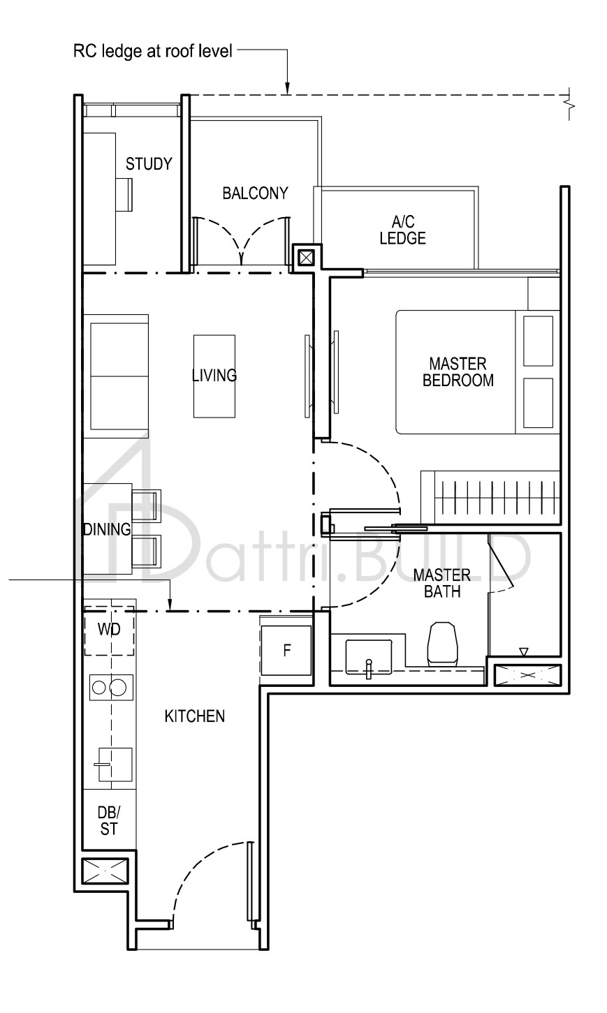 THE TAPESTRY A3S(d) floorplan (watermarked)