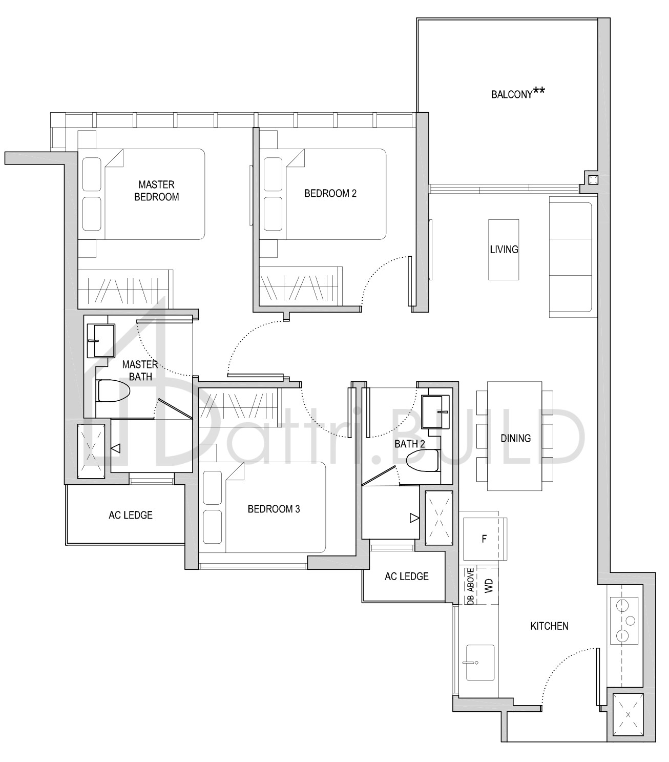 AFFINITY AT SERANGOON C1(b) floorplan (watermarked)