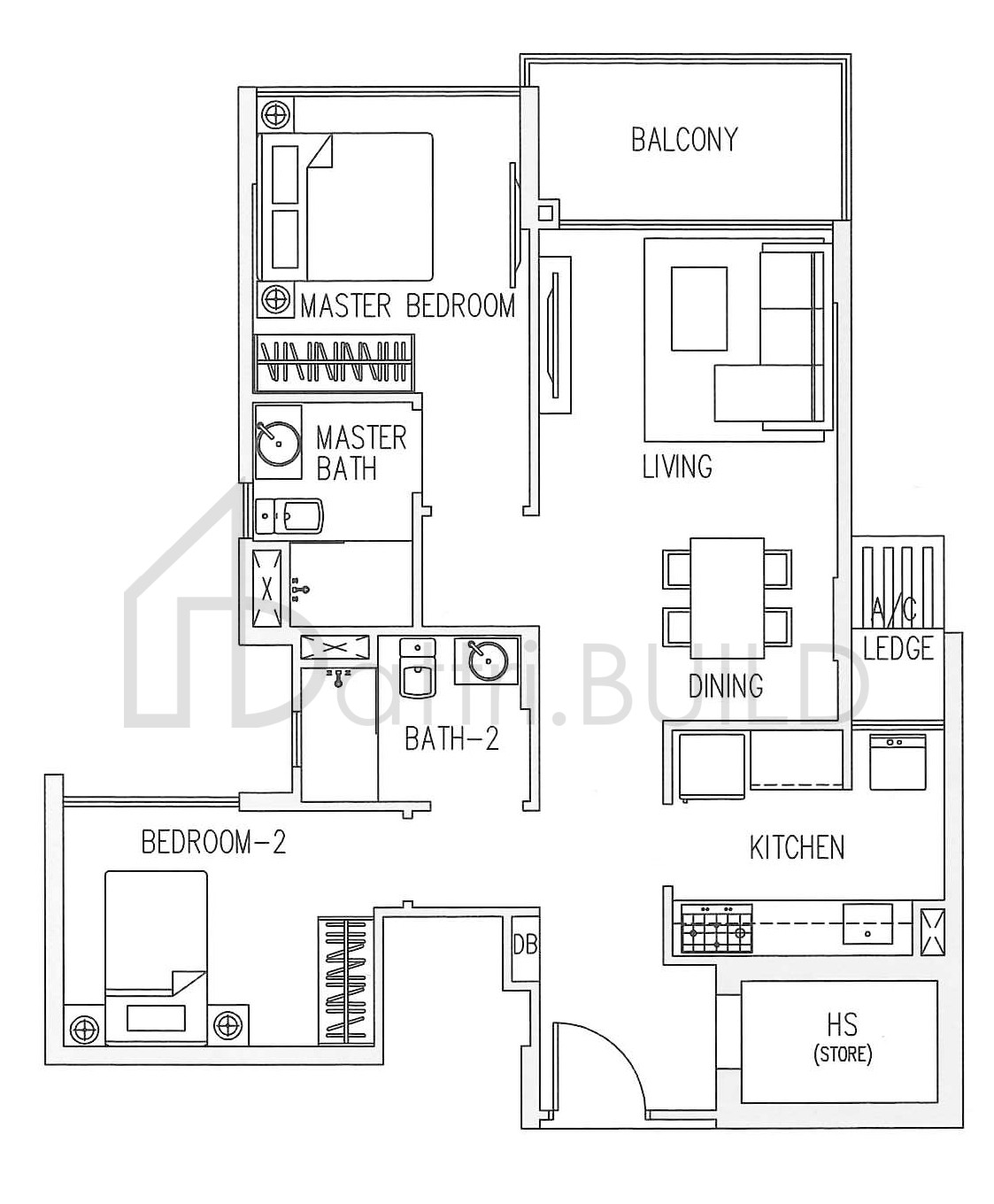 CANBERRA RESIDENCES B2 floorplan (watermarked)