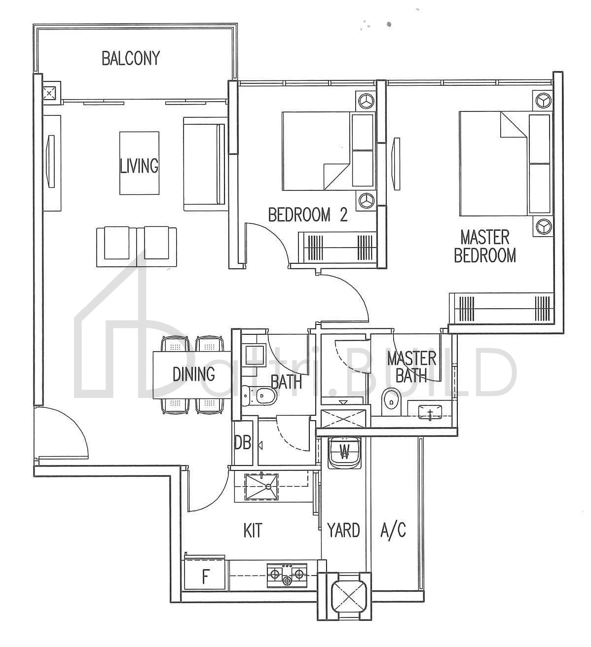 MY MANHATTAN B3-P floorplan (watermarked)