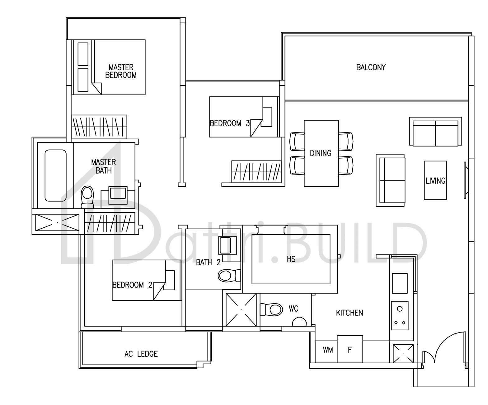 AUSTVILLE RESIDENCES B2 floorplan (watermarked)