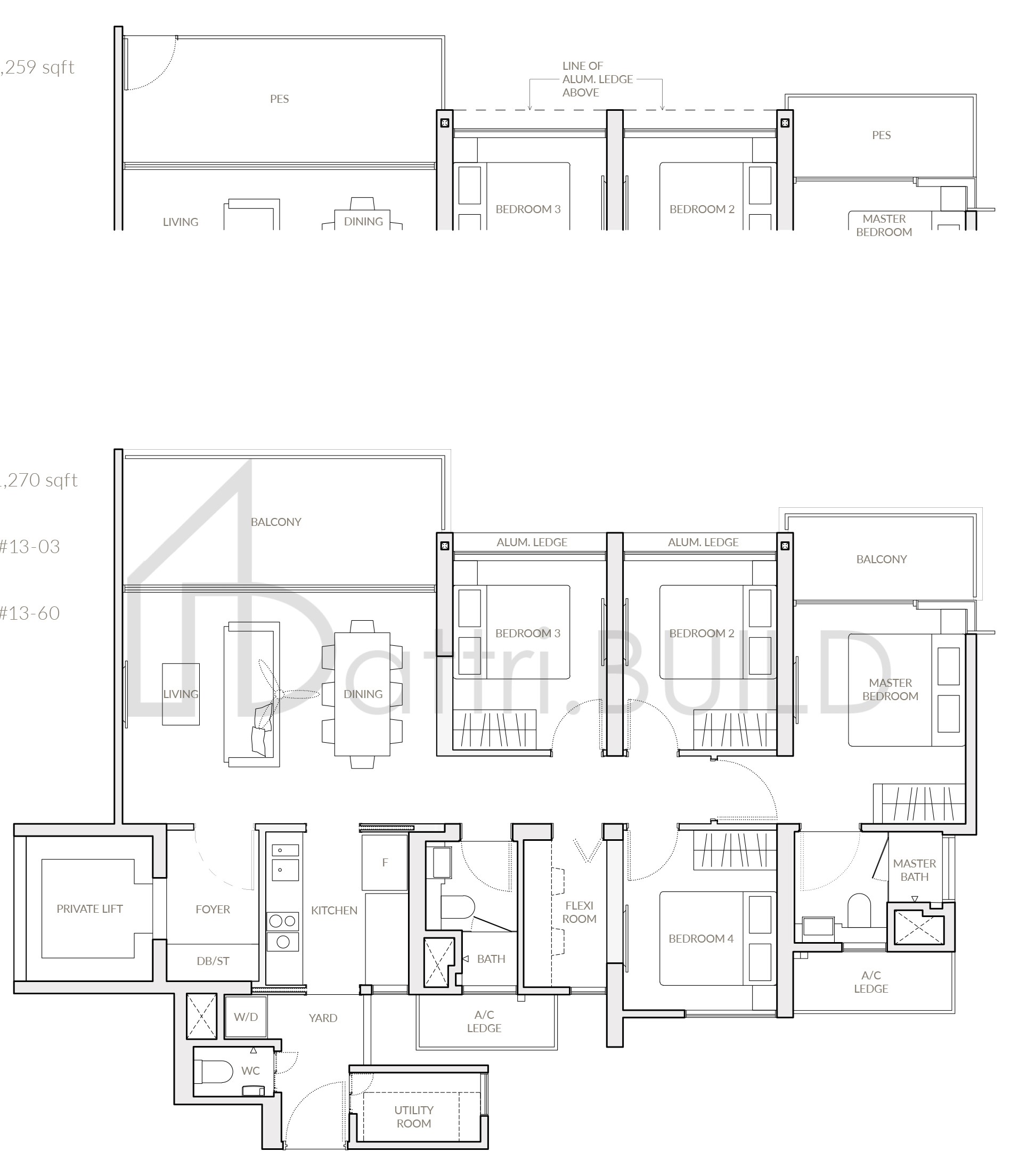 THE WOODLEIGH RESIDENCES F1 floorplan (watermarked)