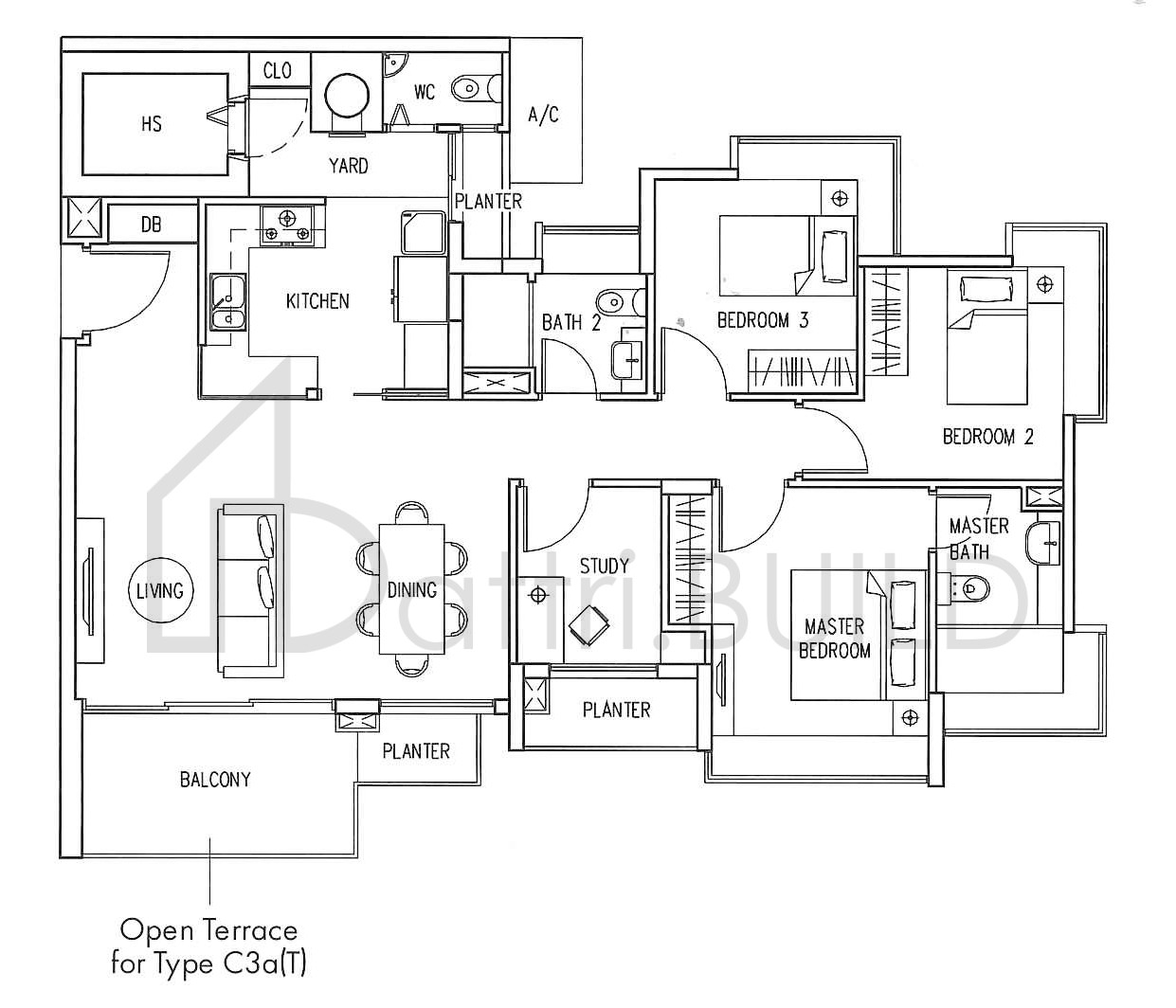 THE INFINITI C3a floorplan (watermarked)
