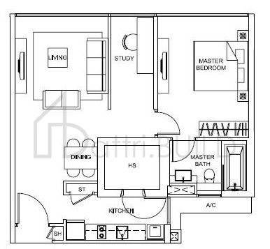 WILKIE STUDIO A2 floorplan (watermarked)