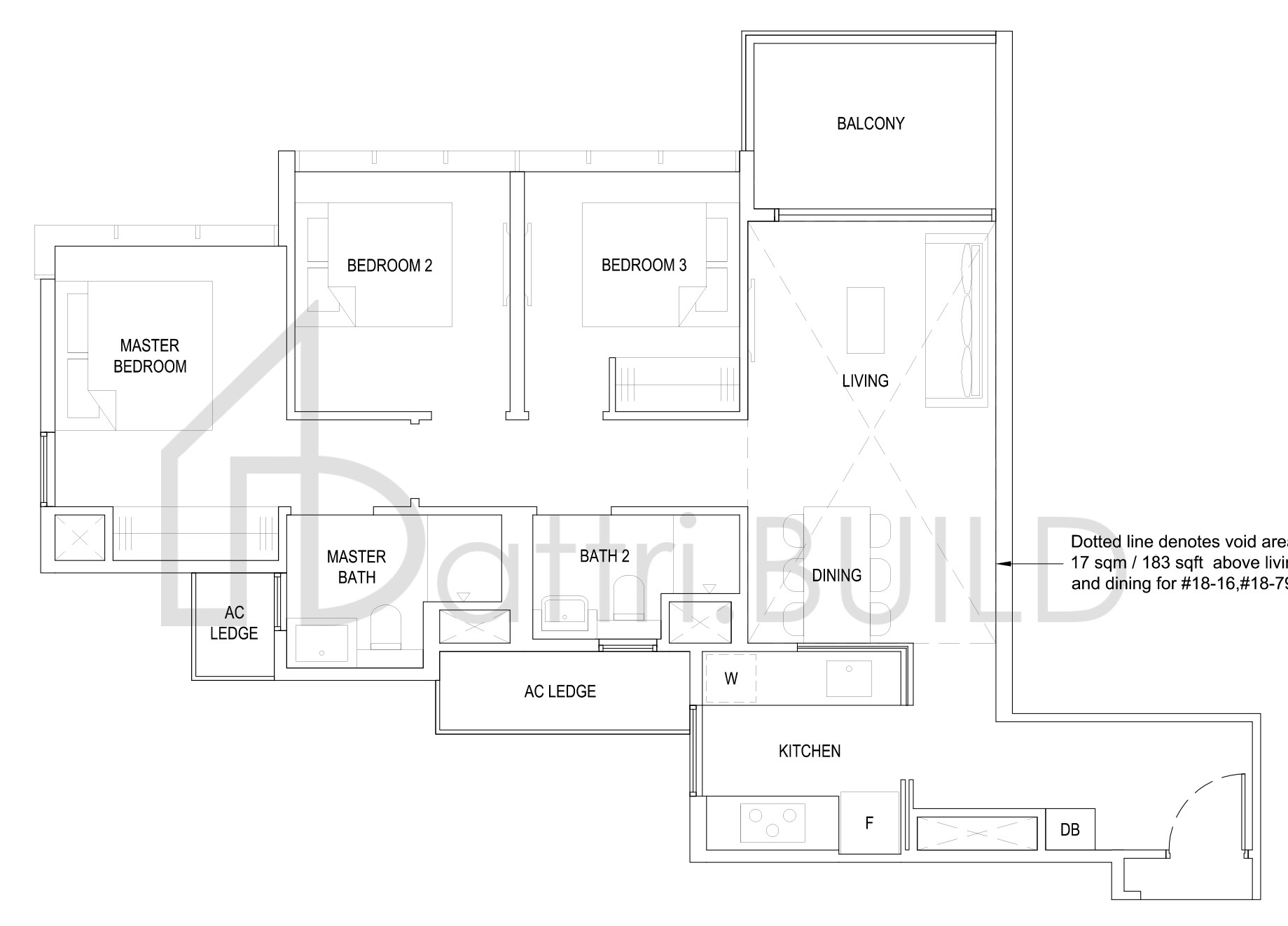 THE FLORENCE RESIDENCES 3C4(PH) floorplan (watermarked)