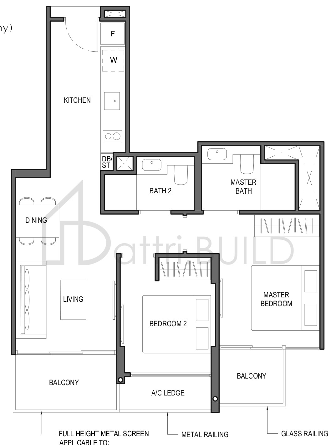 PARC KOMO 2D3 floorplan (watermarked)