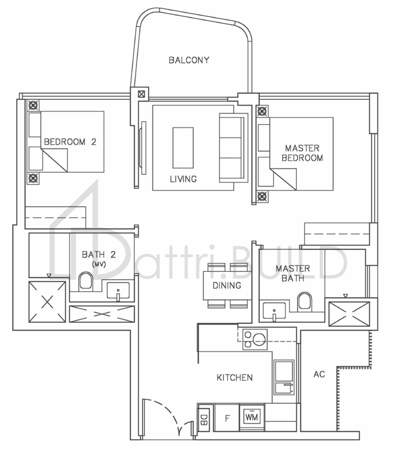 COASTLINE RESIDENCES B2 floorplan (watermarked)