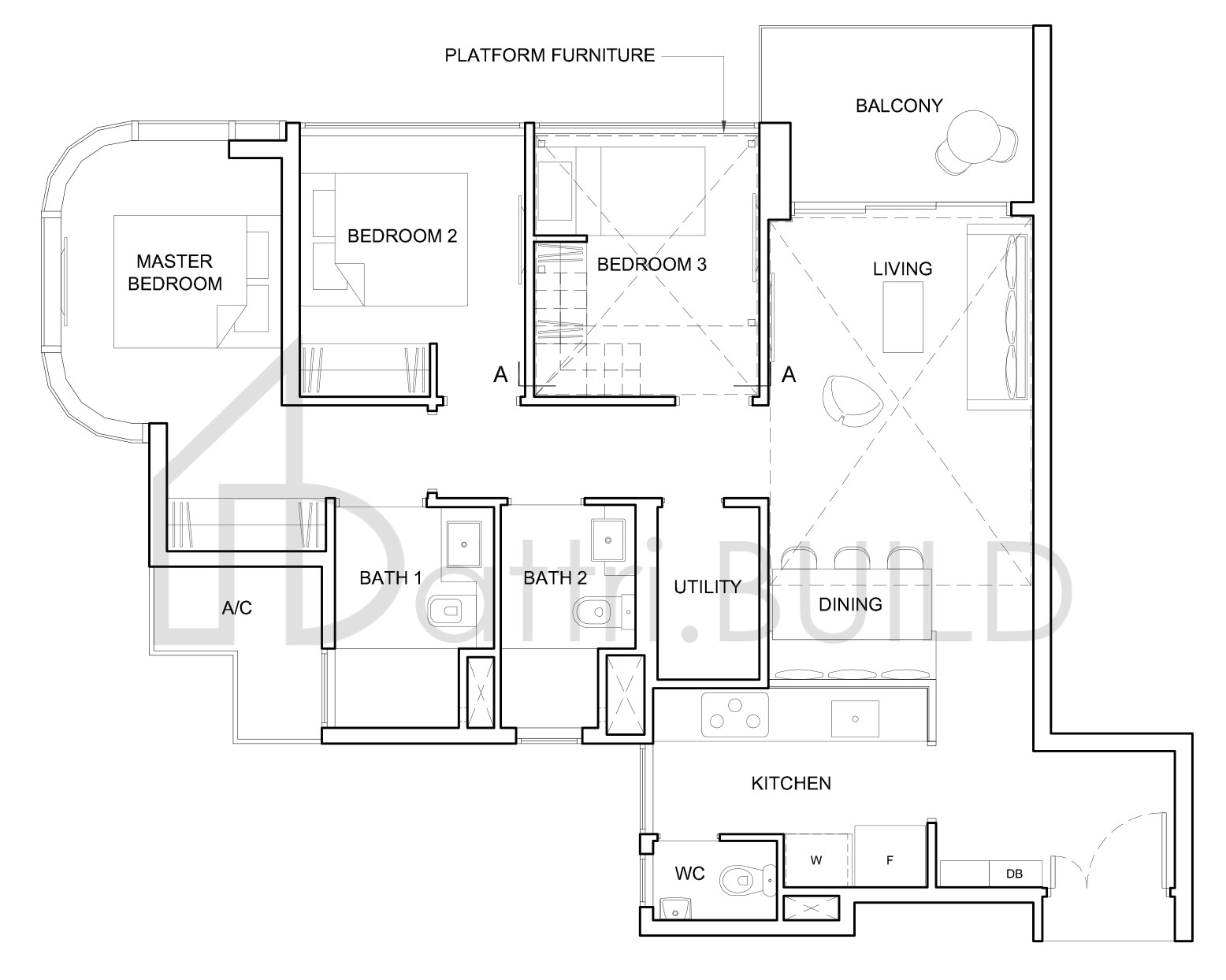 HIGH PARK RESIDENCES 3D2-PH floorplan (watermarked)