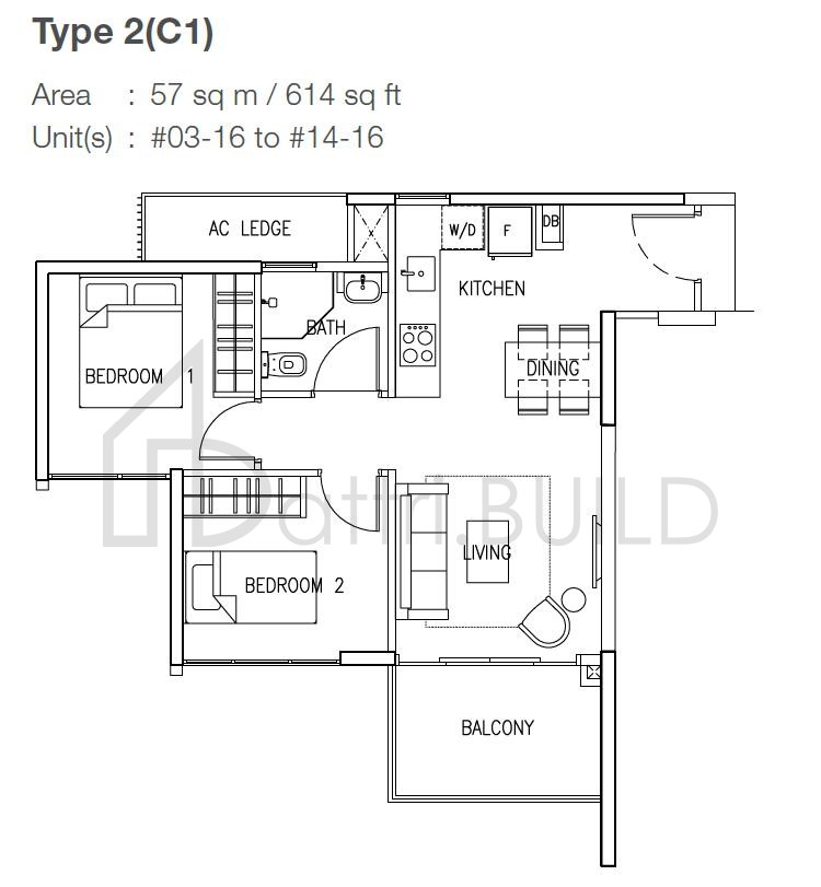 THE SKYWOODS 2C1 floorplan (watermarked)