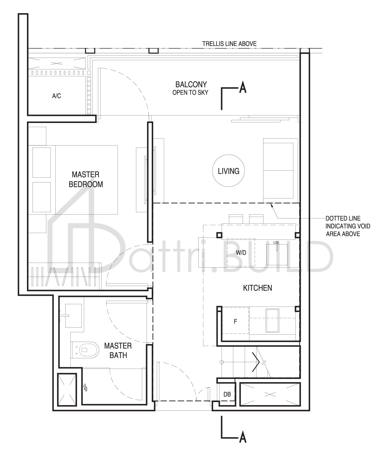 UP@ROBERTSON QUAY A1c floorplan (watermarked)