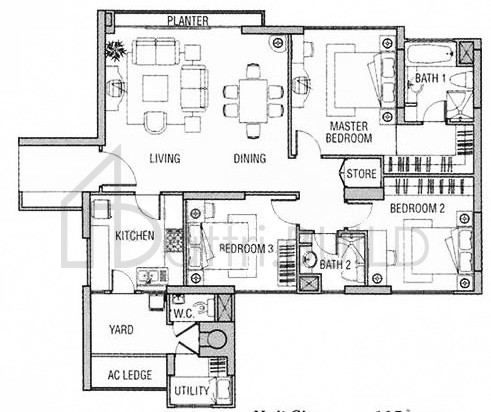 MELROSE PARK A1 floorplan (watermarked)