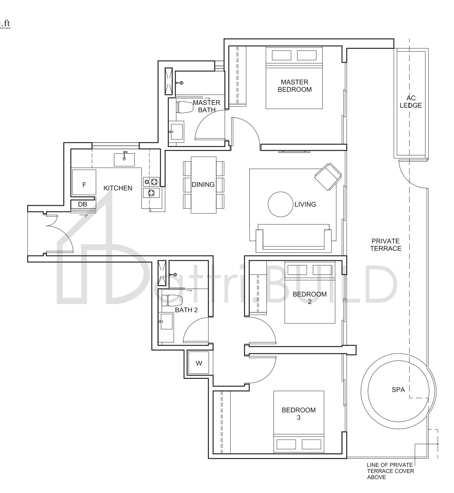 THE VENUE RESIDENCES CP2 floorplan (watermarked)