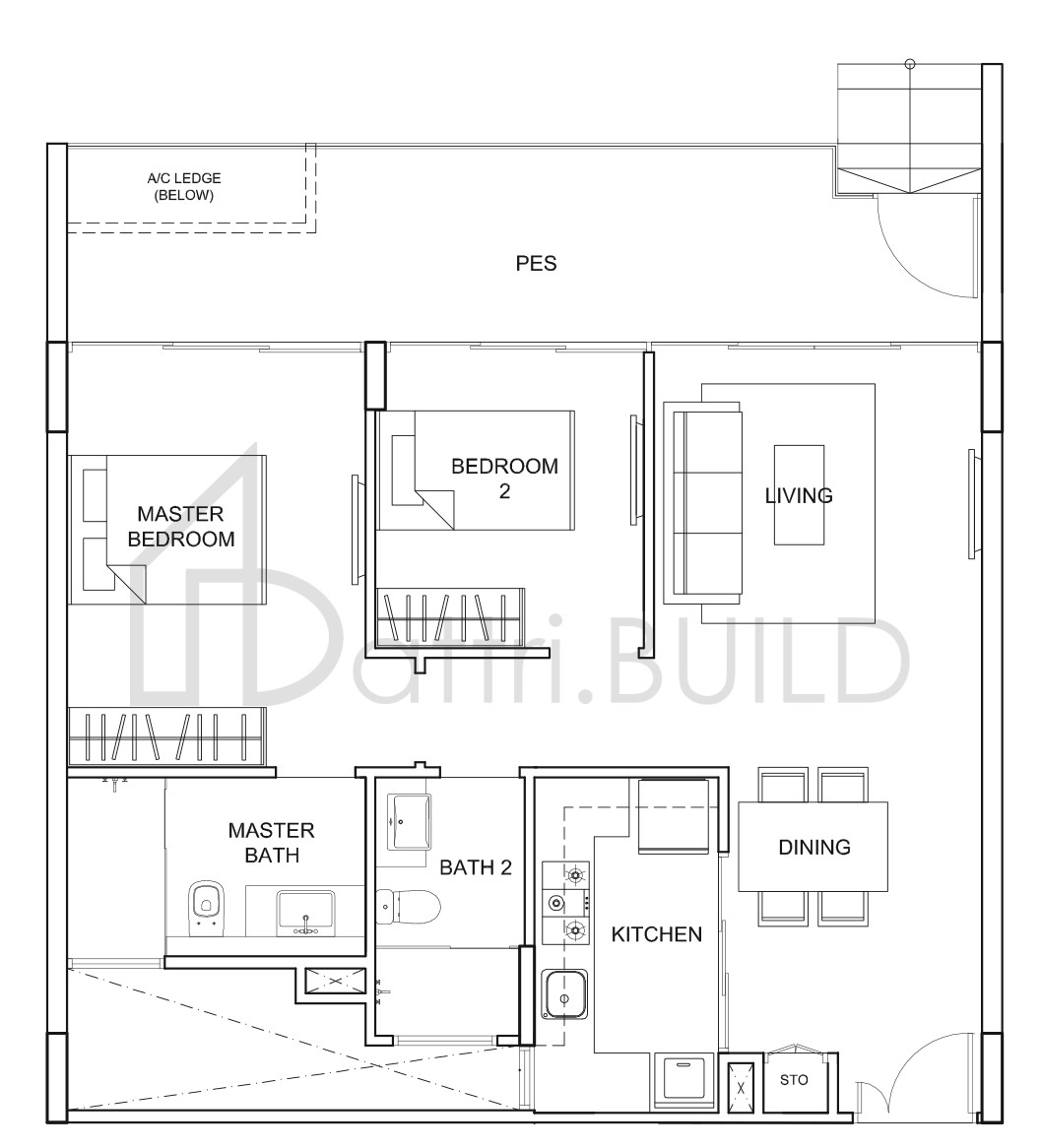 UBER 388 B3-P floorplan (watermarked)