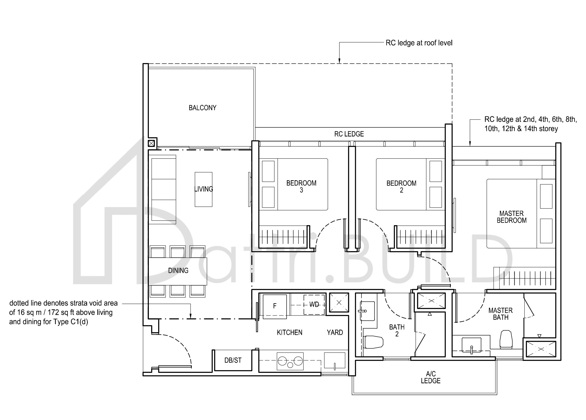 THE TAPESTRY C1 floorplan (watermarked)