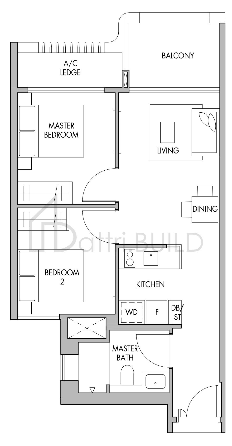 THE TRE VER B3 floorplan (watermarked)