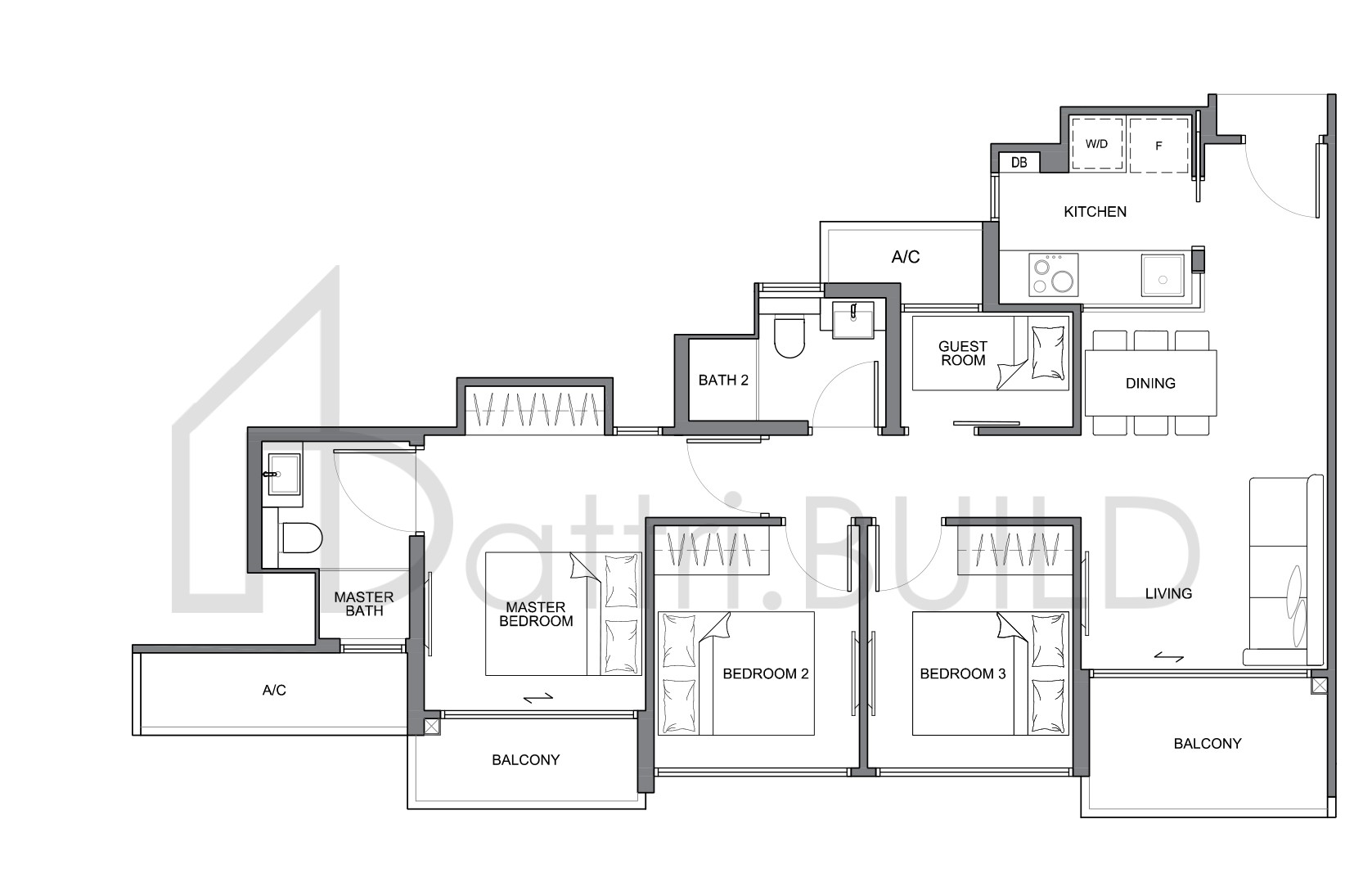 THE NAVIAN B3 floorplan (watermarked)