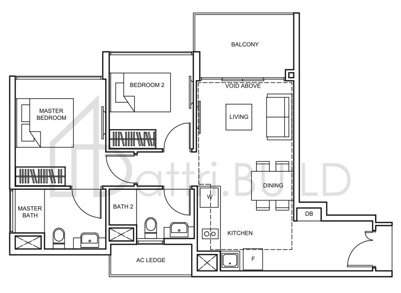 THE GLADES B4-L floorplan (watermarked)