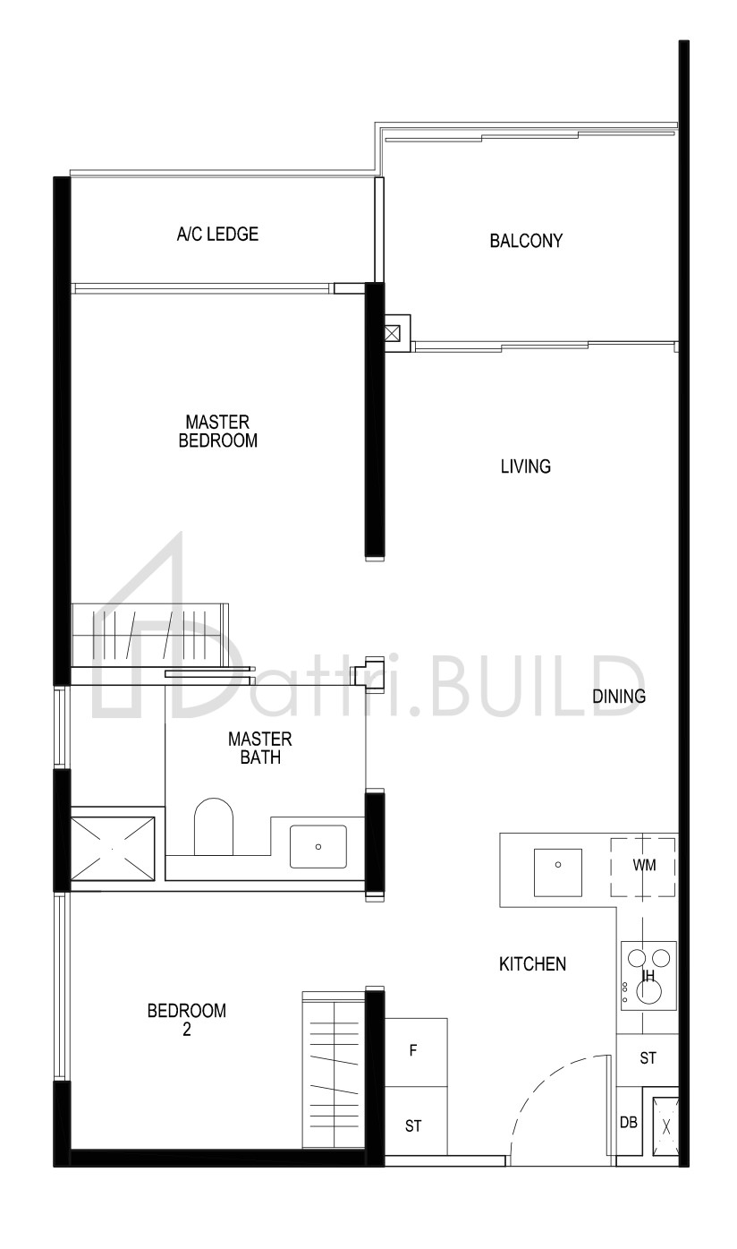 DAINTREE RESIDENCE B1a floorplan (watermarked)