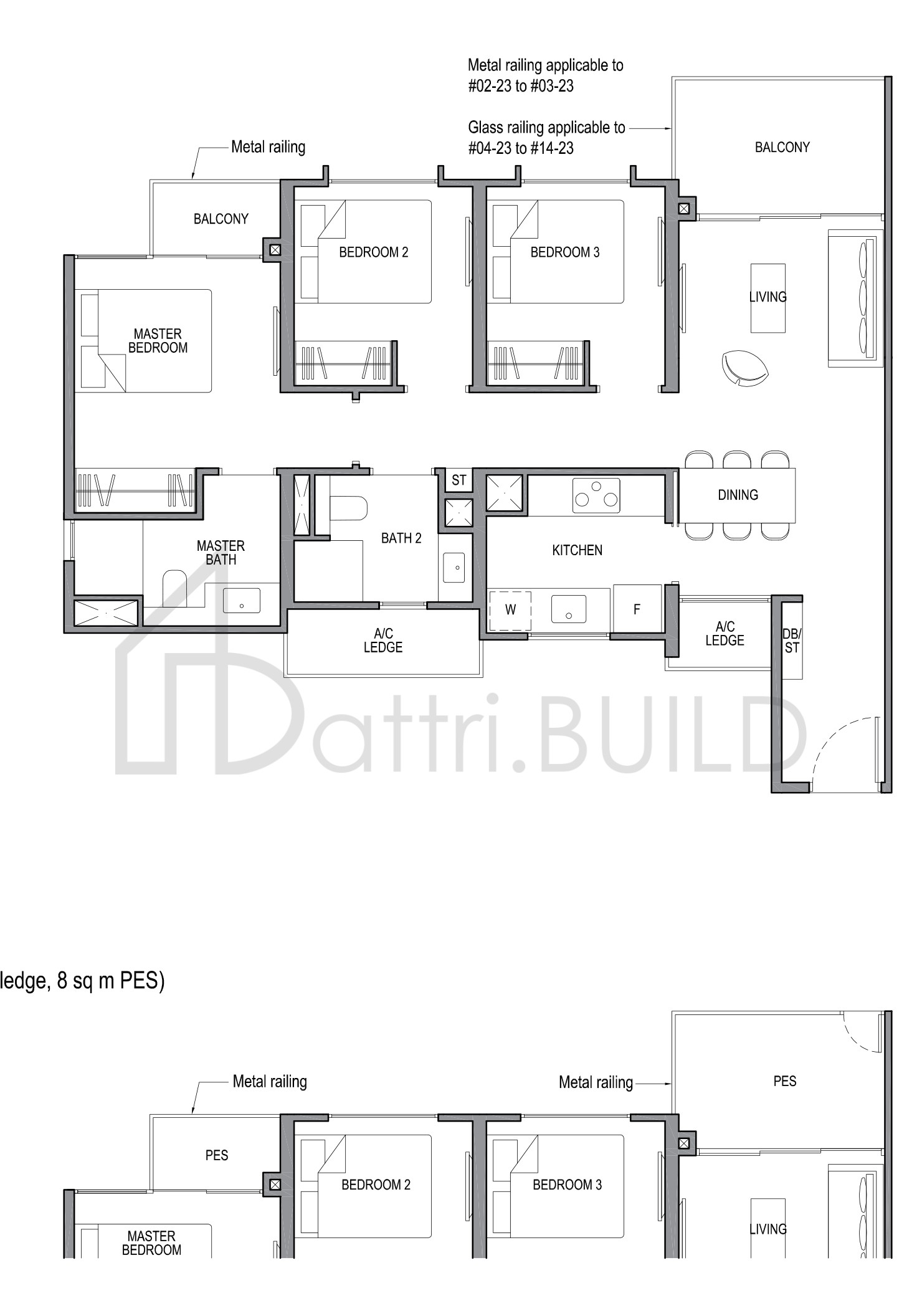 PARK COLONIAL 3C1-G floorplan (watermarked)
