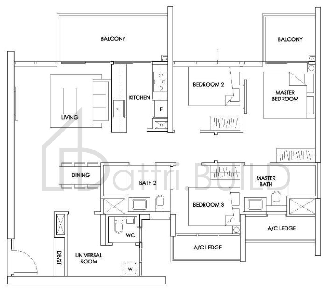 THE ALPS RESIDENCES C3 floorplan (watermarked)