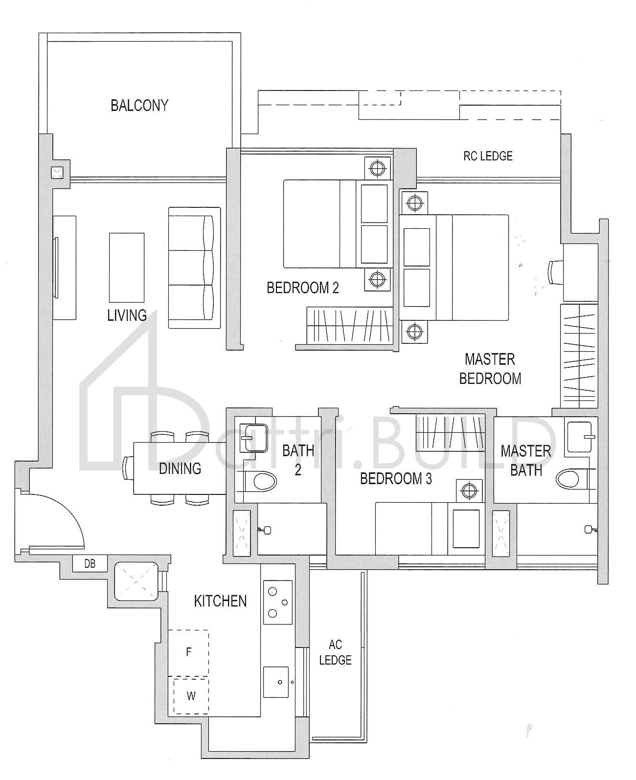 THE TOPIARY B1 floorplan (watermarked)