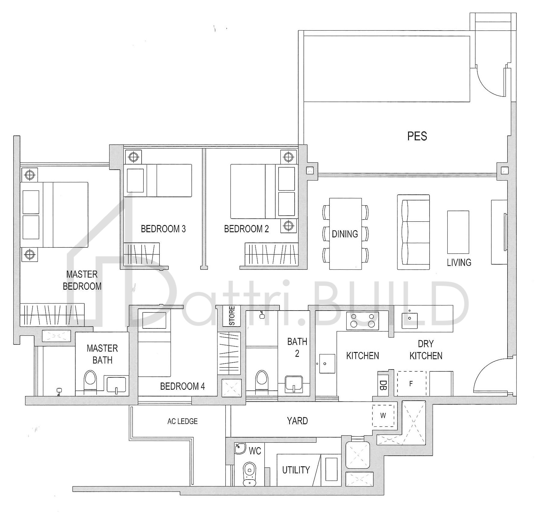 THE TOPIARY E1-G1 floorplan (watermarked)