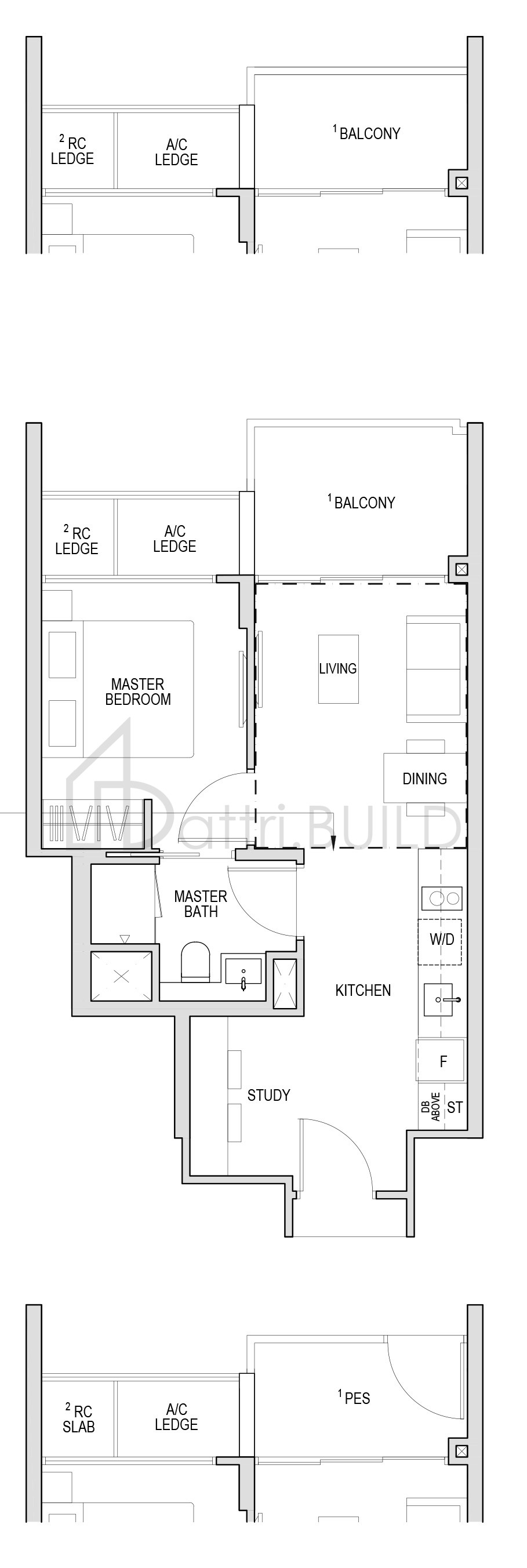 KENT RIDGE HILL RESIDENCES AS1a floorplan (watermarked)