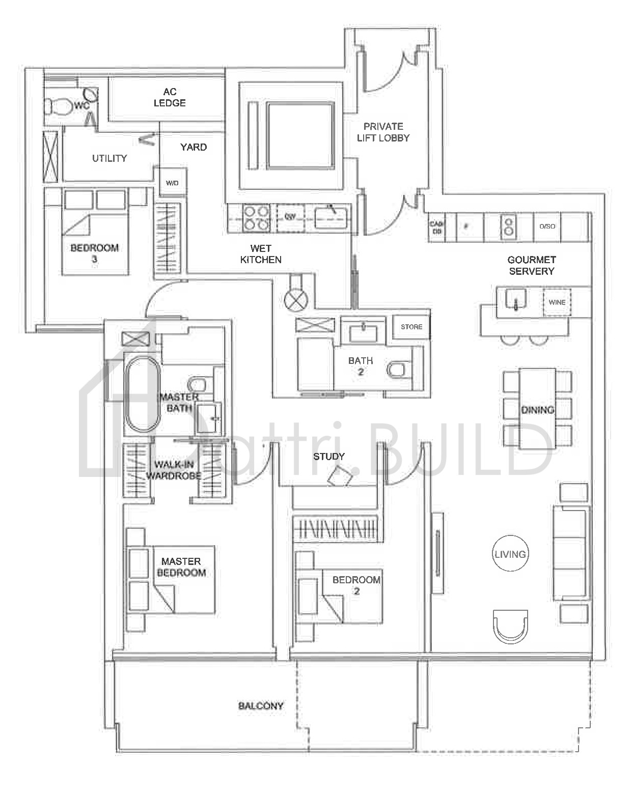 MARINA ONE RESIDENCES 3C+S floorplan (watermarked)