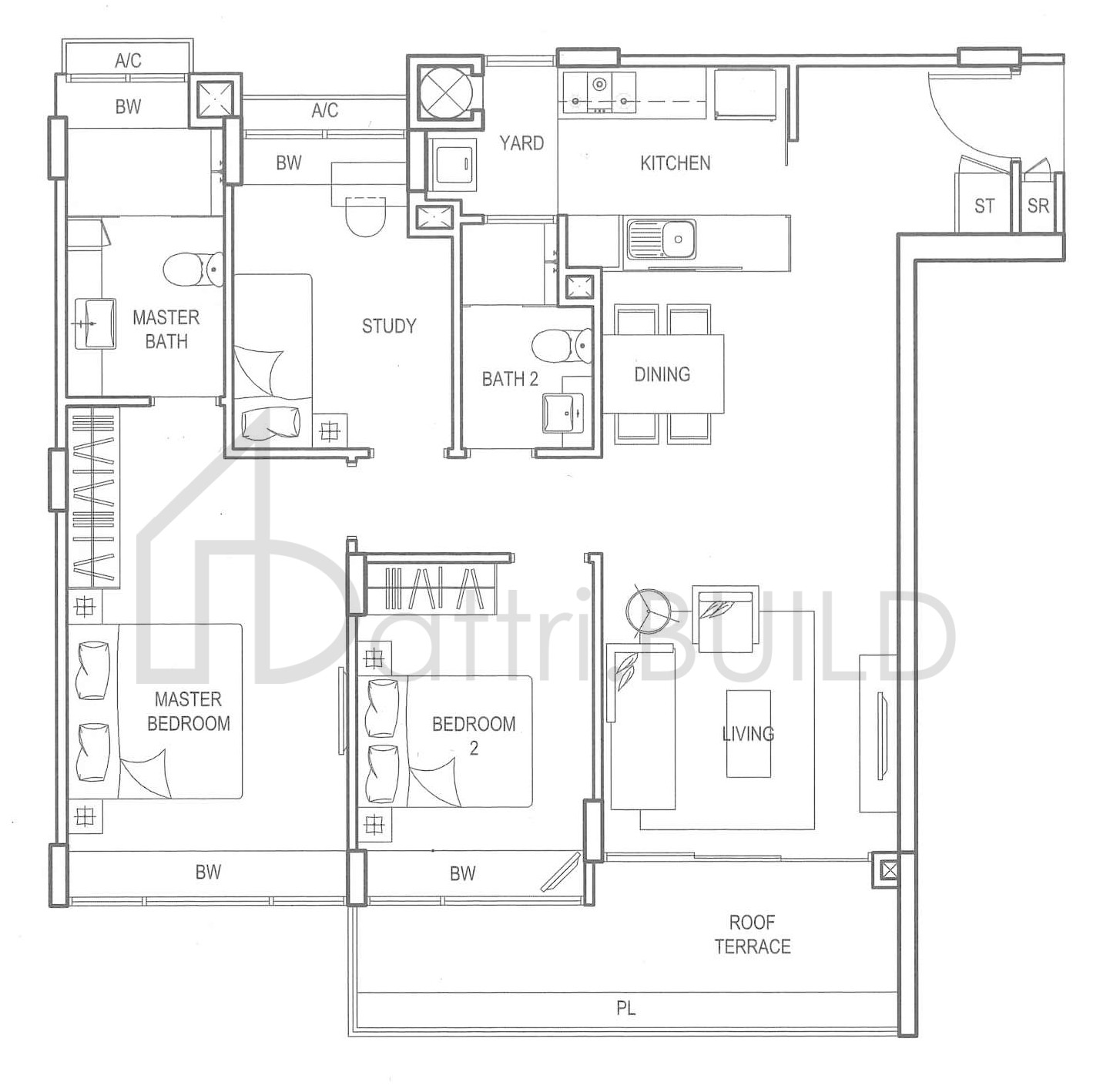 CLEMENTIWOODS CONDOMINIUM BS1r floorplan (watermarked)