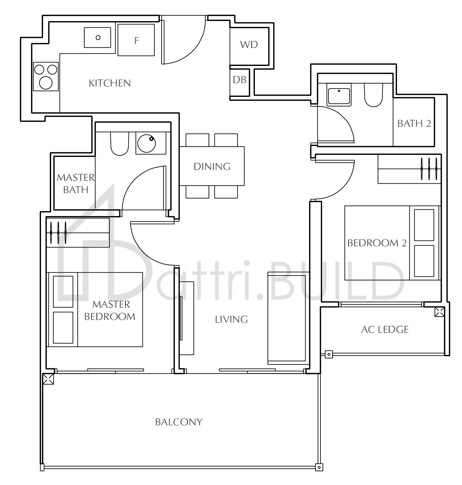 JUI RESIDENCES B3 floorplan (watermarked)