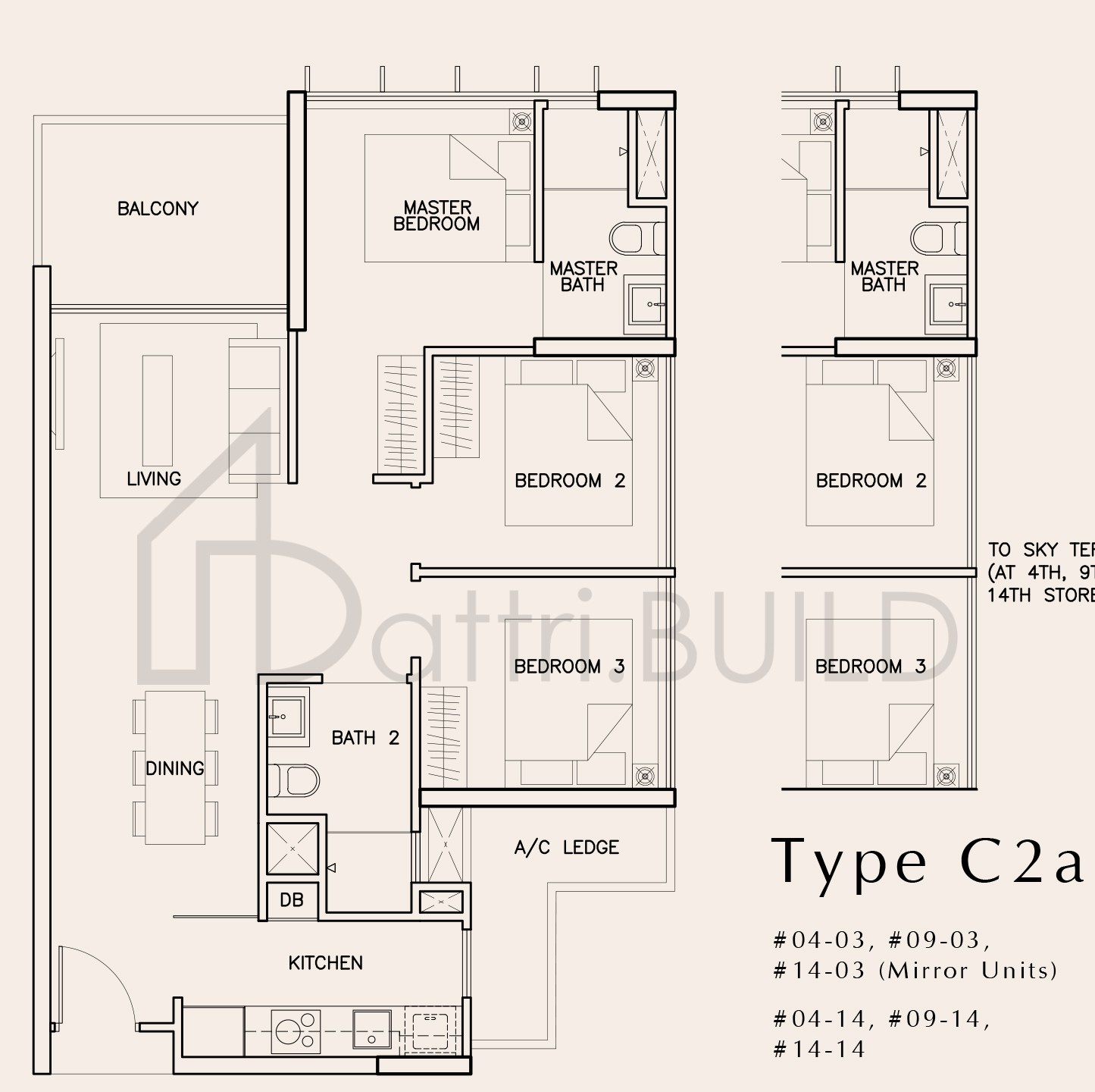 TRE RESIDENCES C2a floorplan (watermarked)