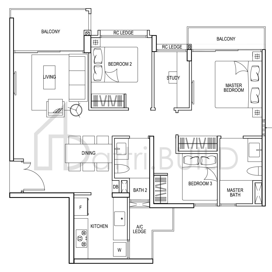 BELLEWATERS C1A floorplan (watermarked)