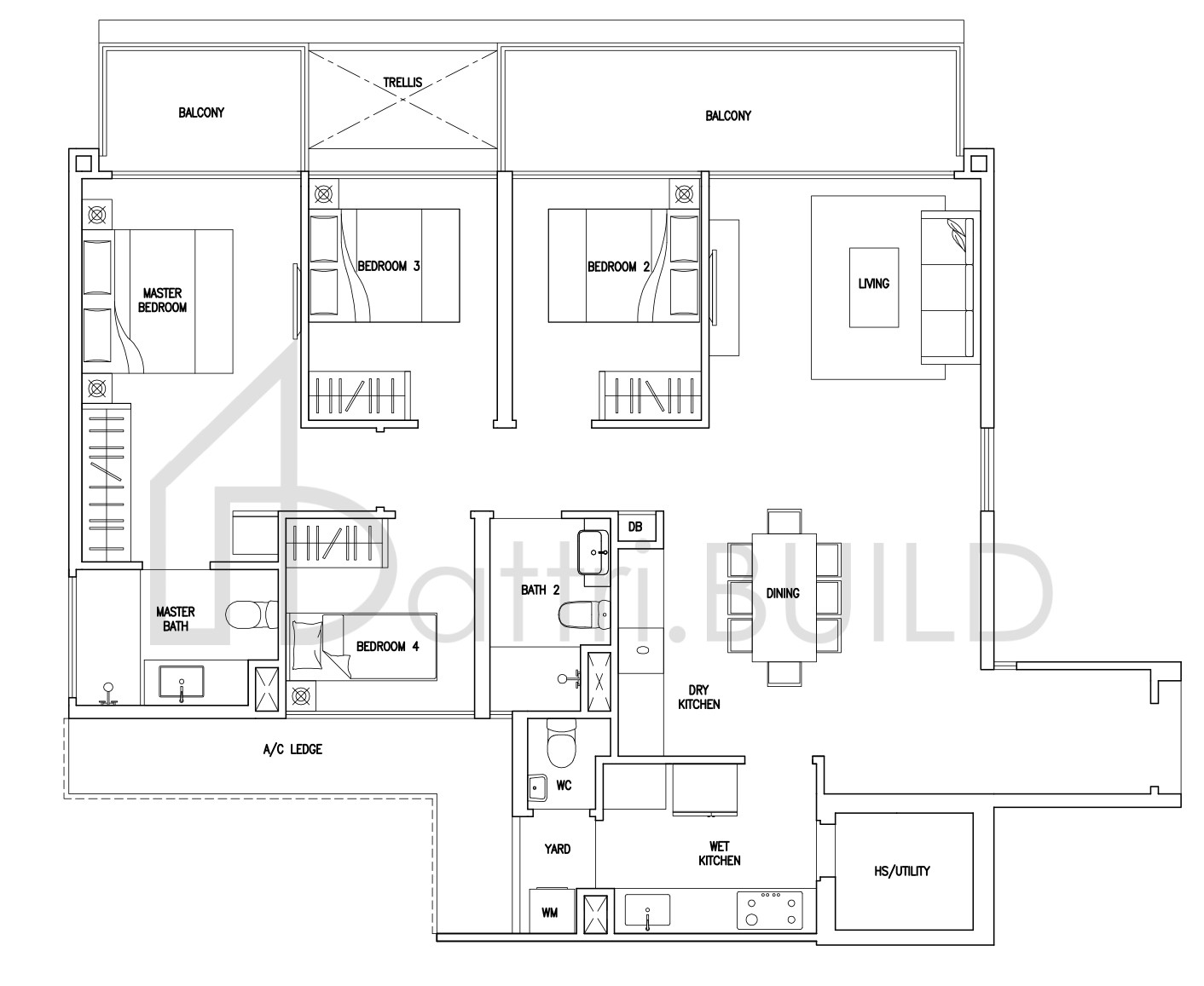 CITYLIFE@TAMPINES D3a floorplan (watermarked)