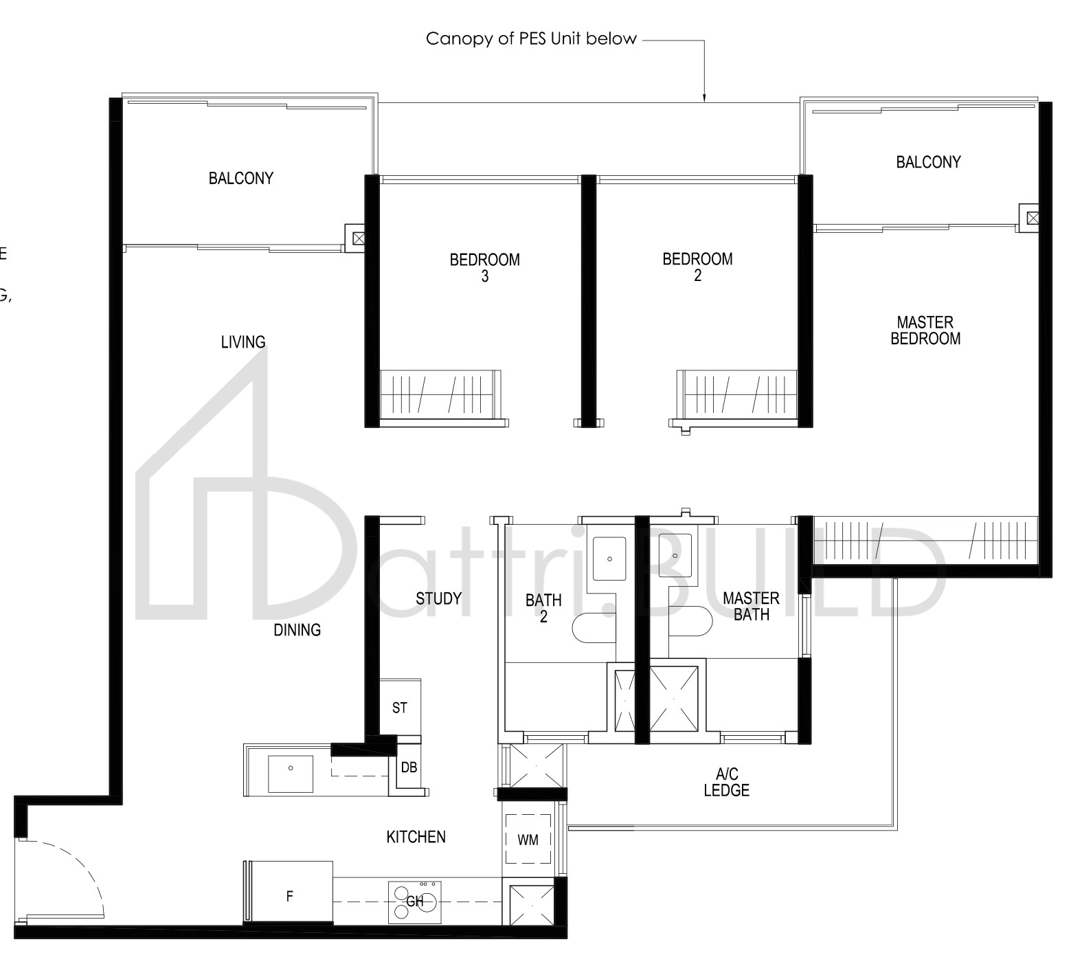 DAINTREE RESIDENCE C3b floorplan (watermarked)