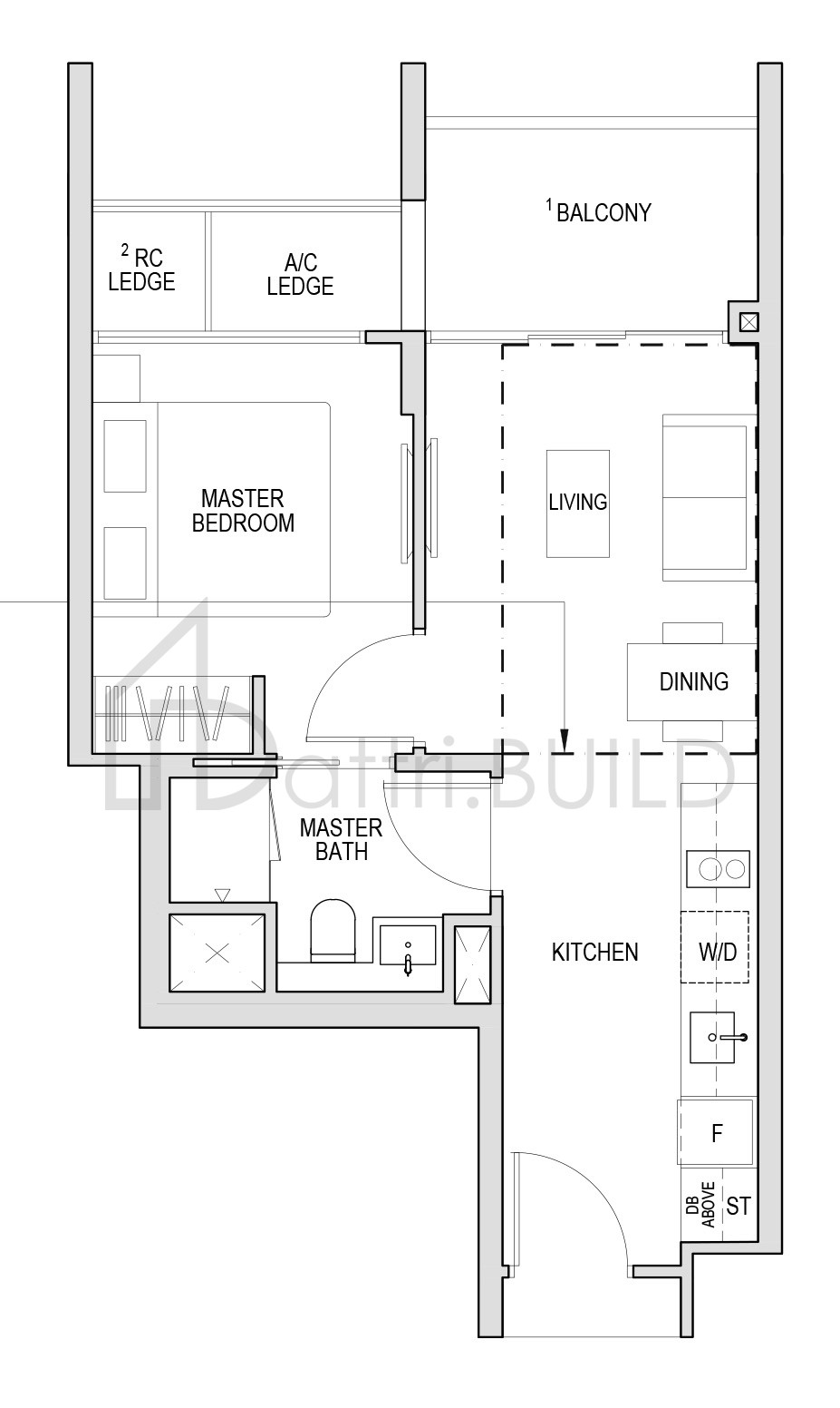 KENT RIDGE HILL RESIDENCES A1b-H floorplan (watermarked)