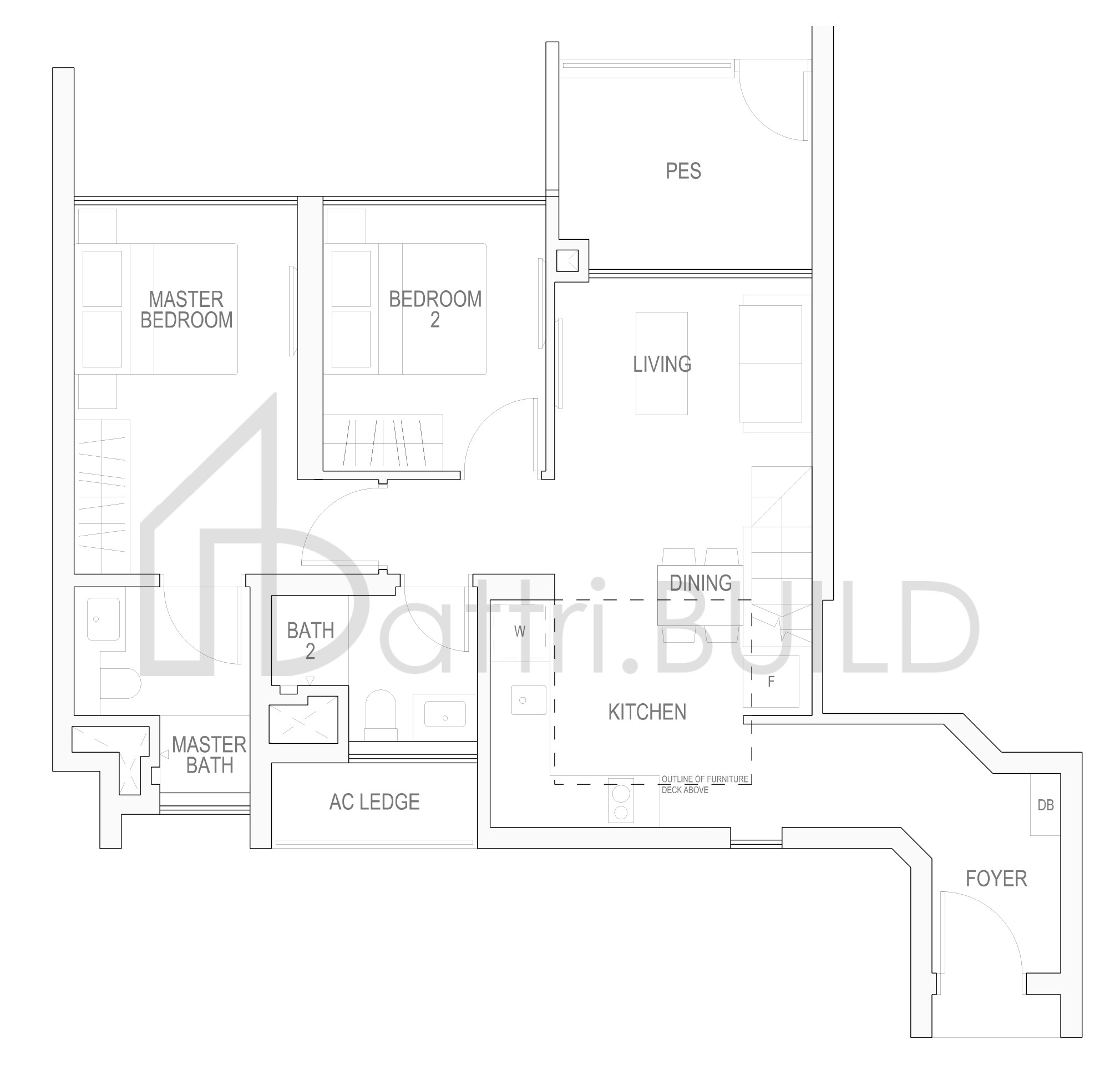 RIVERBANK @ FERNVALE B2fG  LOFT floorplan (watermarked)