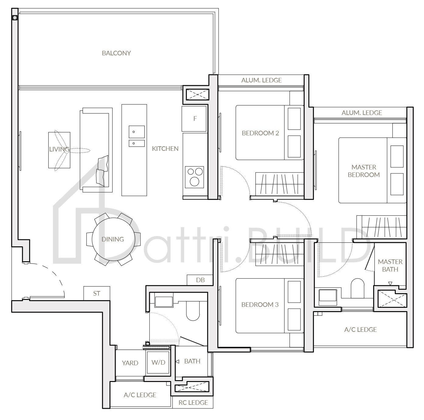 THE WOODLEIGH RESIDENCES D3-V floorplan (watermarked)