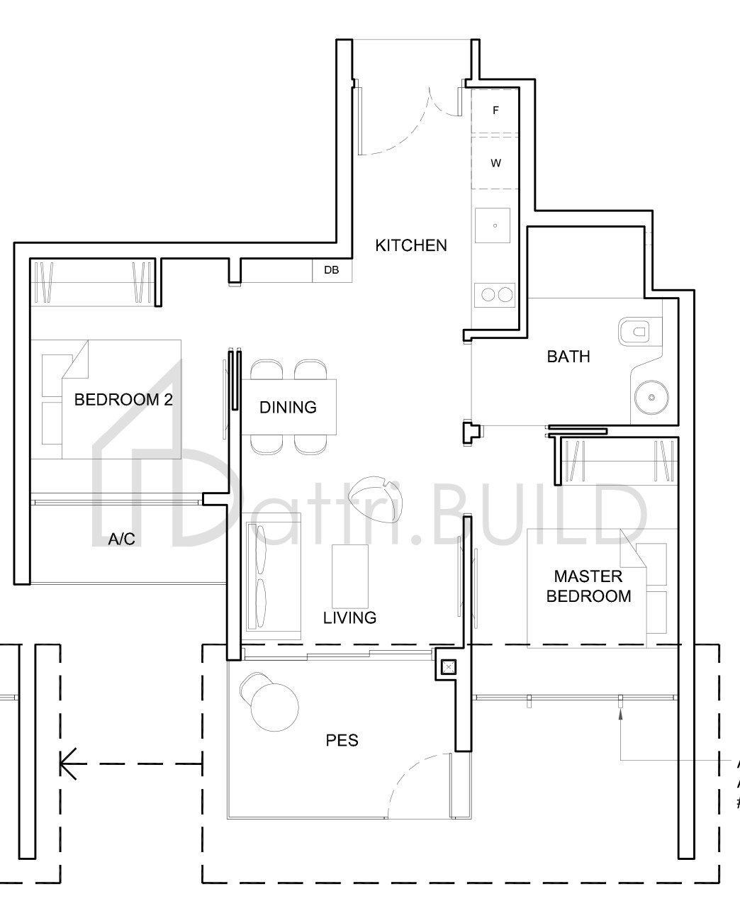 HIGH PARK RESIDENCES 2C2-P floorplan (watermarked)