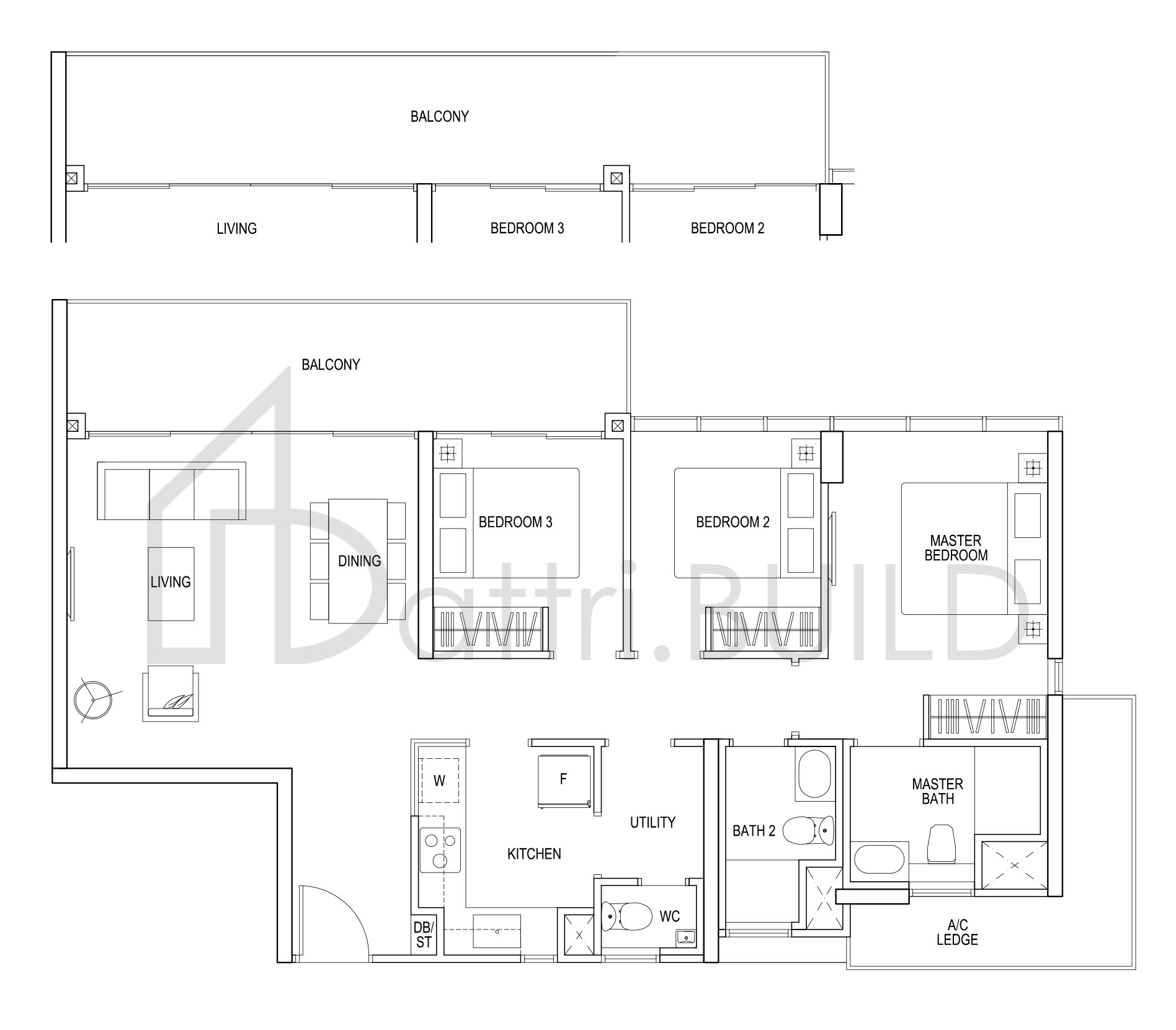 THE POIZ RESIDENCES H C2(1) floorplan (watermarked)
