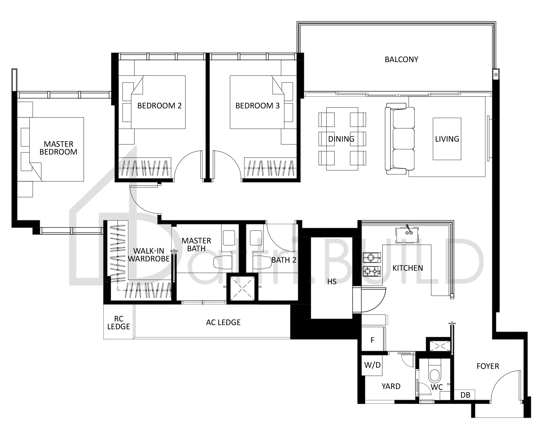 THE LILIUM C2 floorplan (watermarked)