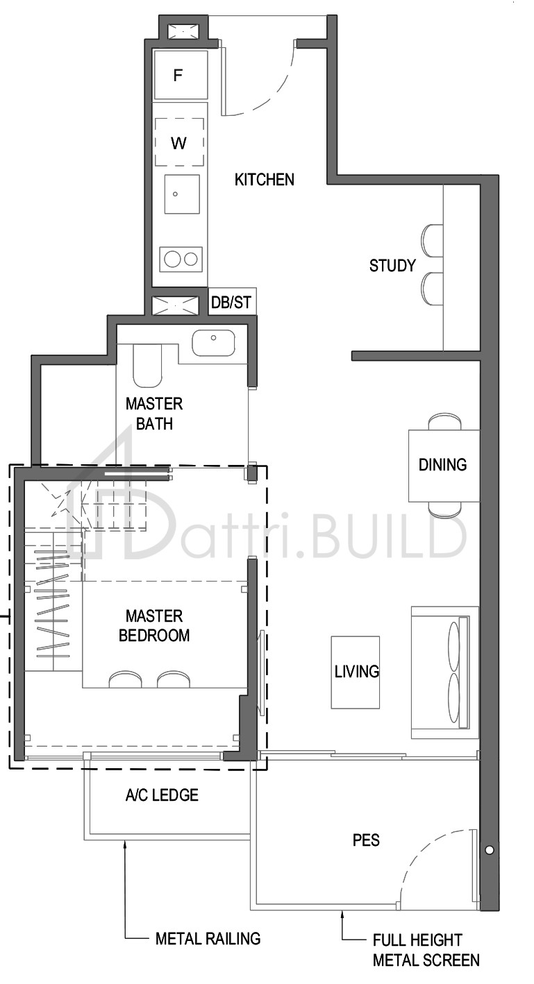 PARC KOMO 1S1b-G floorplan (watermarked)