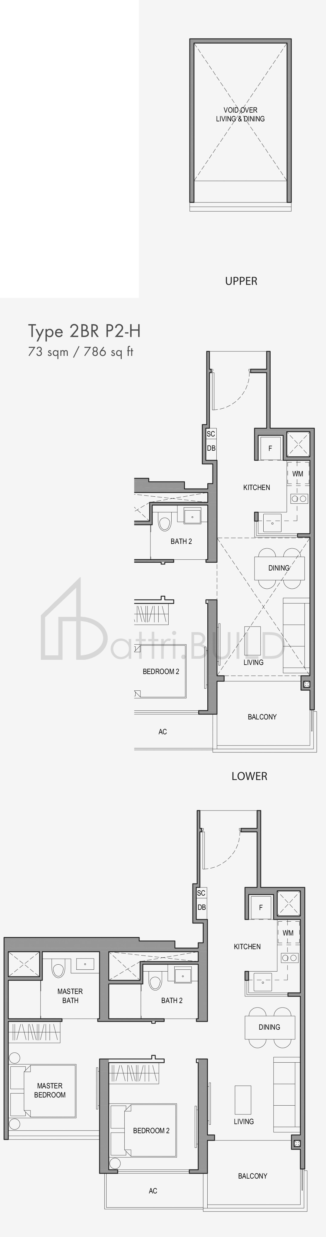 PARC BOTANNIA 2BRP2-H floorplan (watermarked)