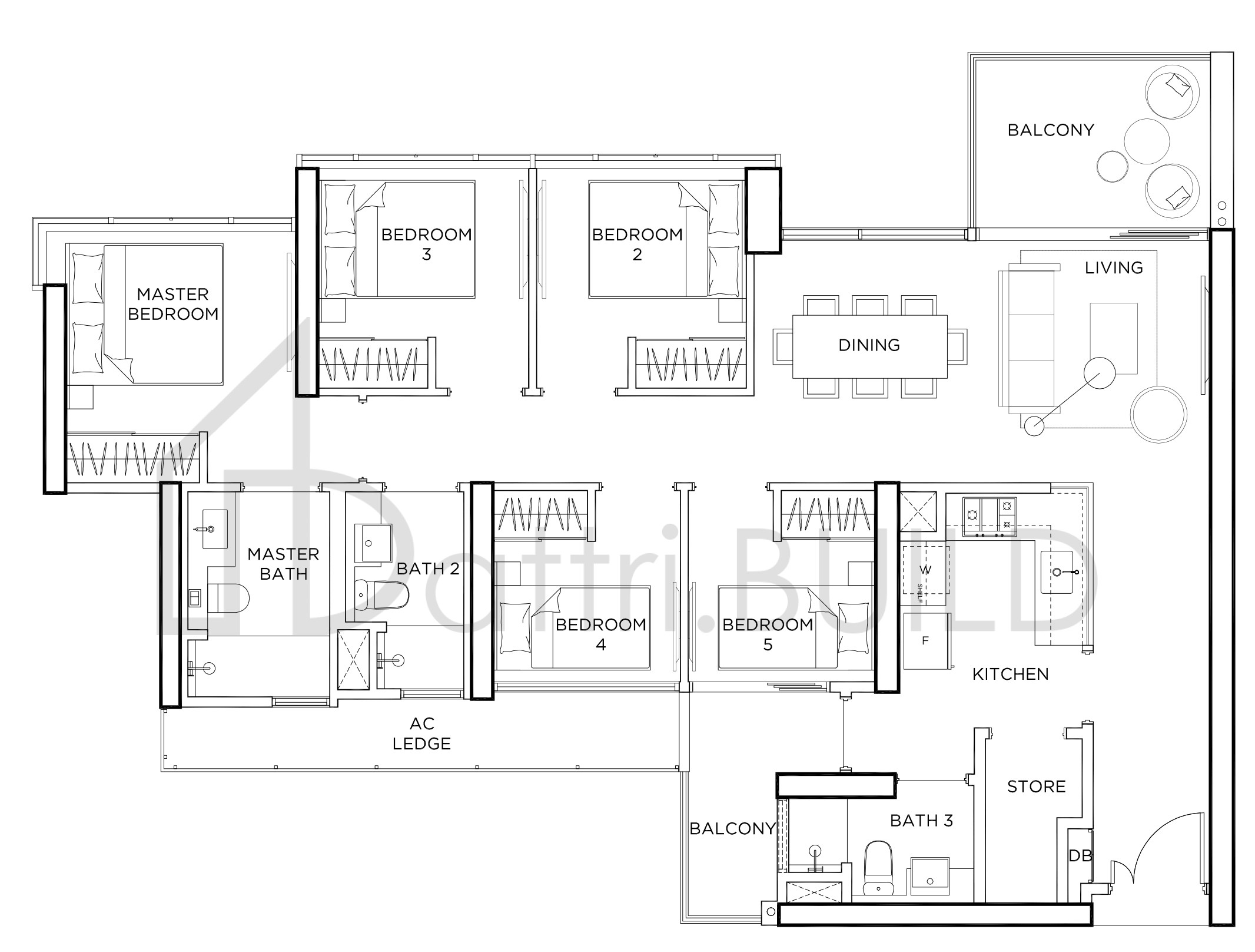GEM RESIDENCES E1 floorplan (watermarked)